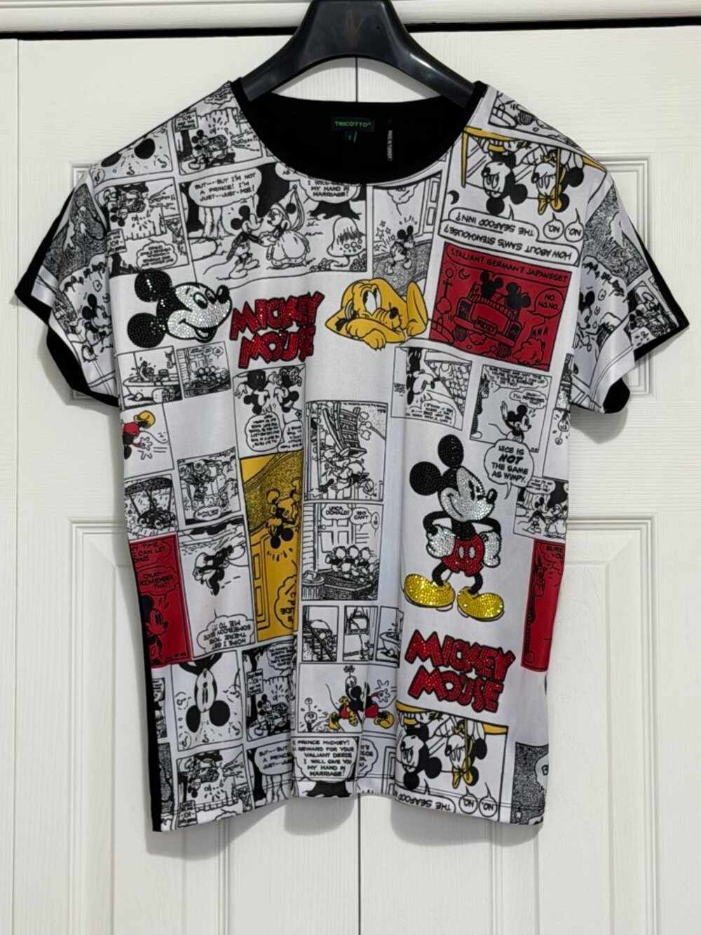 Disney Mickey Mouse Collection Knitted T-Shirt/Top – Rhinestones